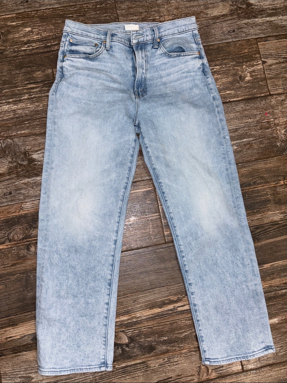 MOTHER Women's Light Blue Wide Leg Jeans